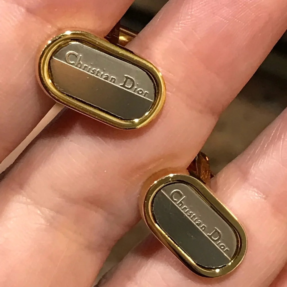 DIOR CD Logo Cuff Links in box 😍🔥